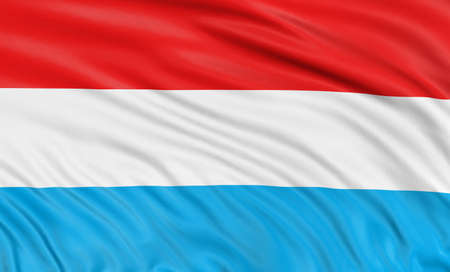 3D Luxembourg flagの写真素材