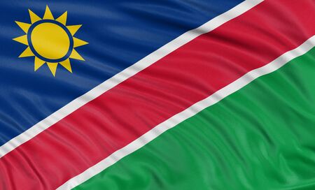 3D Namibia flagの写真素材