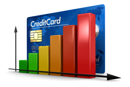 Graph with Credit Cardの写真素材