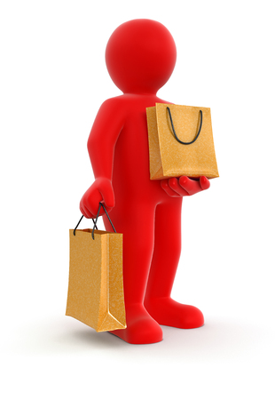 Man and bags  の写真素材