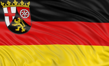 3D Rhineland-Palatinate Flagの写真素材
