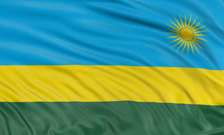3D Rwanda flagの写真素材