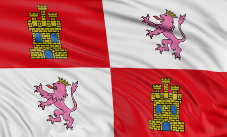 3D Castile and Leon flagの写真素材