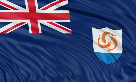 3D Anguilla Flagの写真素材