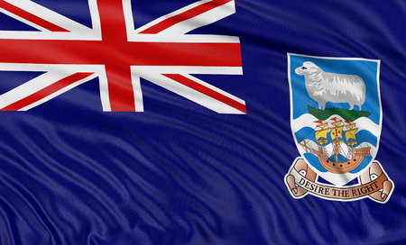 3D Falkland Islands Flagの写真素材