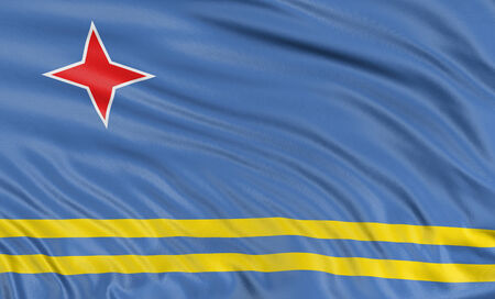 3D Aruba flagの写真素材