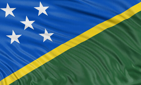 3D flag of Solomon Islands	の写真素材