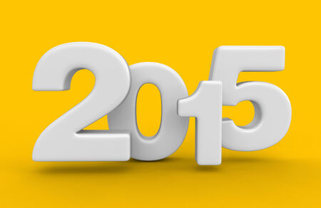 New Year 2015 (clipping path included)の写真素材