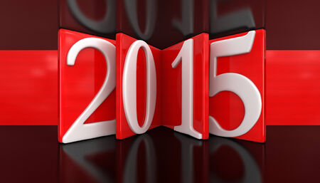 New Year 2015 (clipping path included)の写真素材