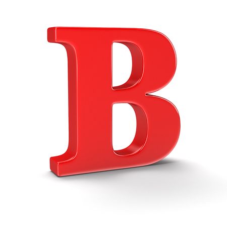 Letter B (clipping path included)の写真素材