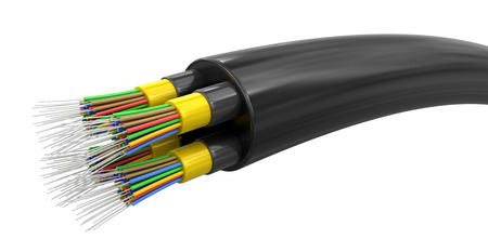 Optic fiber cable (clipping path included)