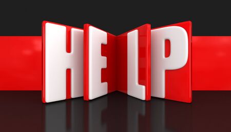 Label with Help の写真素材