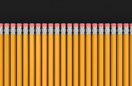 Pencils  3d on black の写真素材