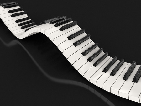Piano keys (clipping path included)の写真素材