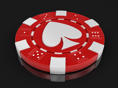 chip of casino clipping path includedの写真素材
