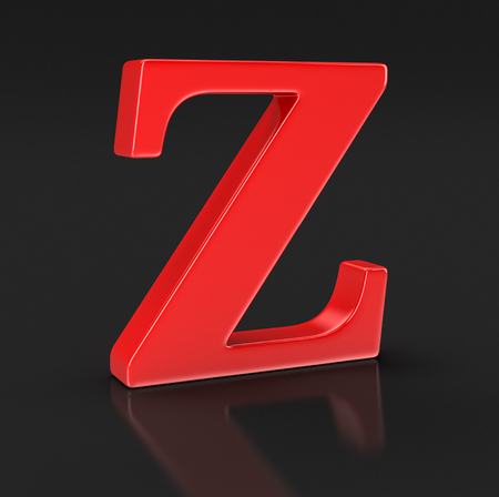 Letter Z clipping path includedの写真素材