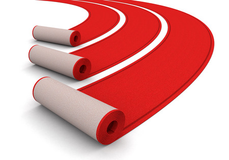 Red Carpets. Image with clipping pathの写真素材