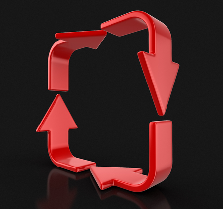 Arrow loop. Image with clipping pathの写真素材