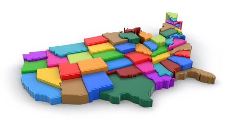 Map of USAの写真素材