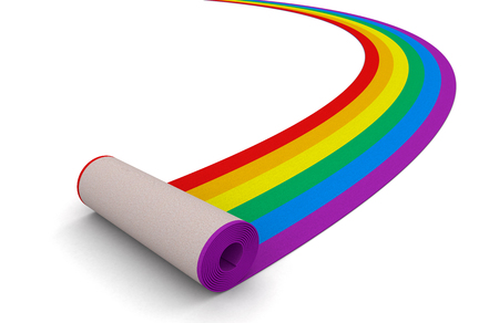 Multi Colored Carpet. Image with clipping pathの写真素材