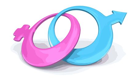 3d image of symbols. white background. Image with clipping pathのイラスト素材