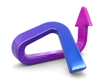 Arrow up.の写真素材