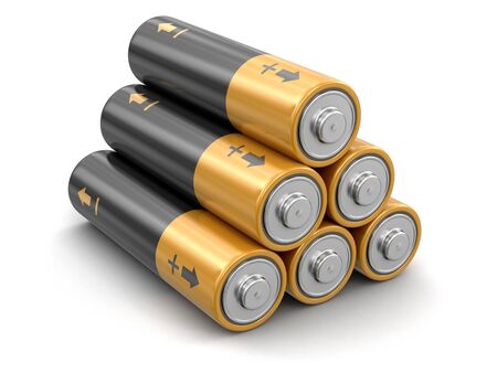 Batteries. Image with clipping pathの写真素材