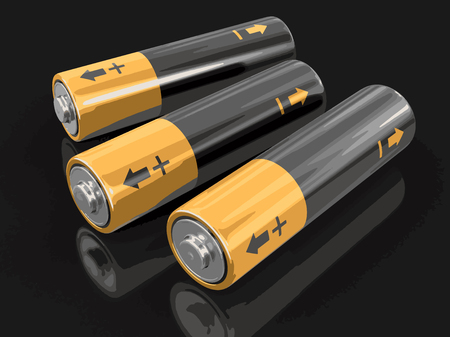 Batteries. Image with clipping pathのイラスト素材