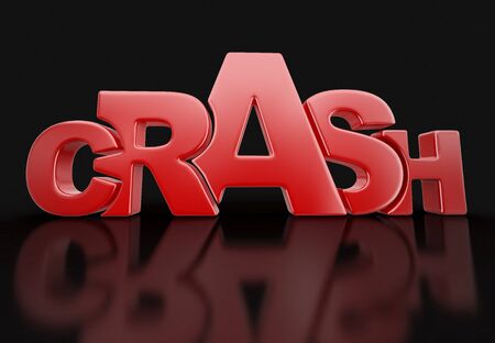 Word crash. Image with clipping pathの写真素材