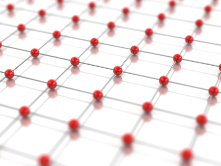 Red and silver network concept. Image with clipping pathの写真素材