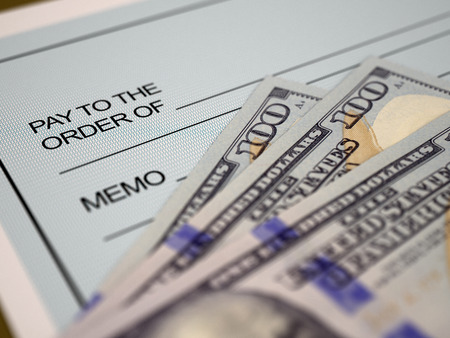 Personal Check and Dollars