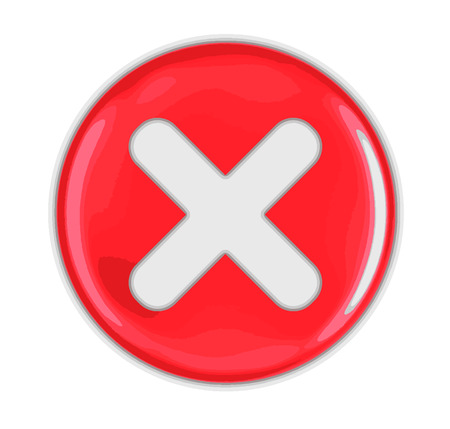 Button with cross. Image with clipping pathのイラスト素材