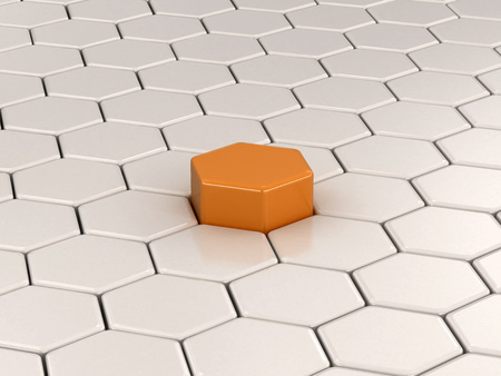 Abstract 3D hexagonal backgroundの写真素材