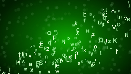 Image of Abstract network with lettersの写真素材