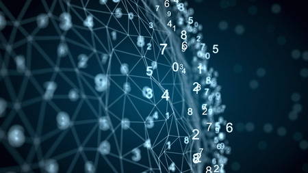 Image of Abstract network with digitsの写真素材