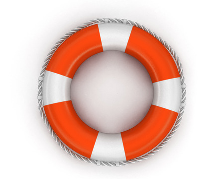 Lifebuoy Image with clipping pathの写真素材