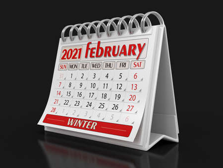 Calendar - february 2021 (の写真素材
