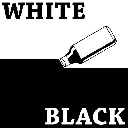 marker pen, black and white concept のイラスト素材