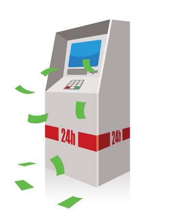 atm, automated teller machine のイラスト素材