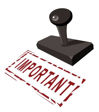 important rubber stampのイラスト素材