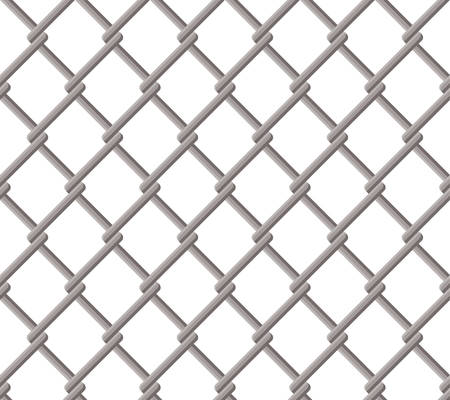 wire fence seamless pattern, isolated on white backgroundのイラスト素材