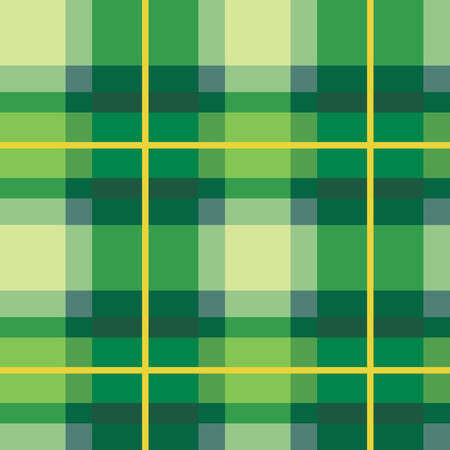 plaid fabric texture, green tartan, seamless patternのイラスト素材