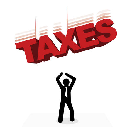 tax burden conceptのイラスト素材