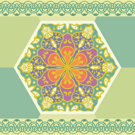 A colorful floral background, arabesque style.のイラスト素材
