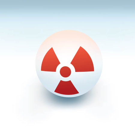 Radiation icon. Vector illustration of radiation symbol on white background.
