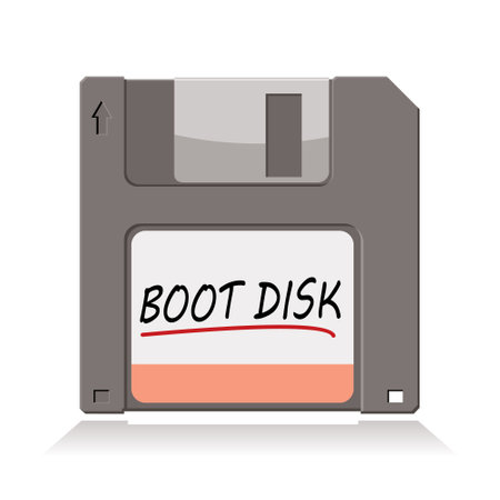 Illustration of a computer diskette with the word Boost Disk written on it
