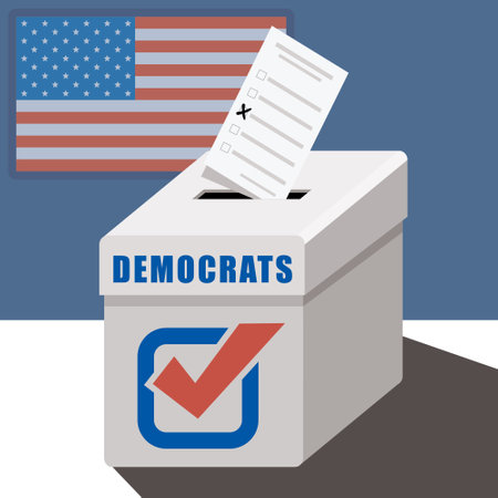 Elections design over blue background, vector illustration. Eps 10.のイラスト素材