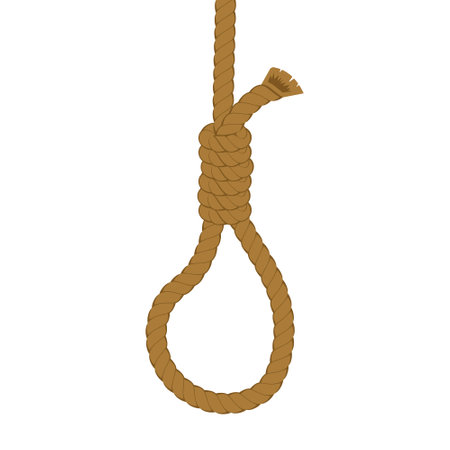 Rope noose icon. Flat illustration of rope noose vector icon for web