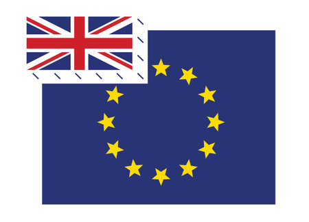 United Kingdom of Great Britain and Northern Ireland flag vector illustration graphic designのイラスト素材