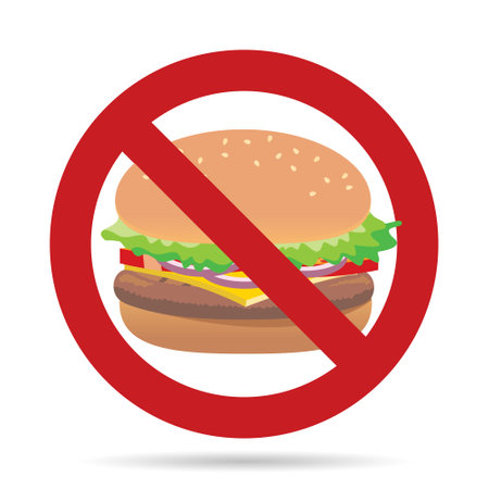 No hamburger icon. No fast food sign. Vector illustration.のイラスト素材
